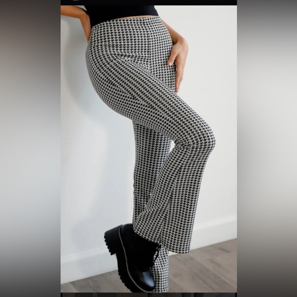 Urban Outfitters Black and White Boot Cut Flare Pants